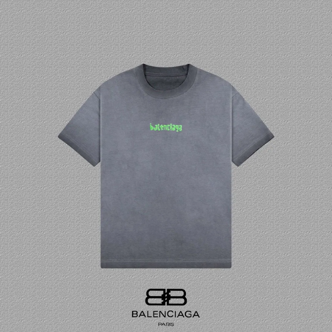 Balenciaga 灰色 Logo 短袖T恤 街頭休閒款