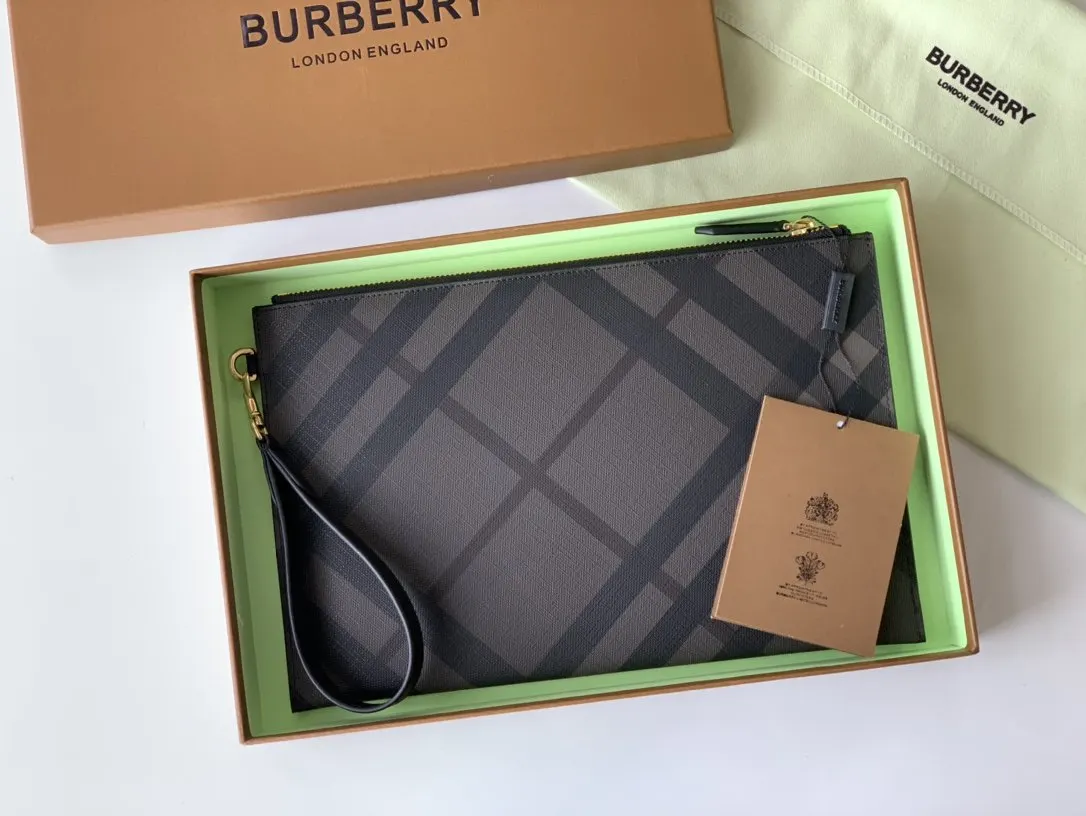 小牛皮 London 格纹拉链收納袋 ➰ B•家 出品 ～ 旅行袋 大容量旅行款