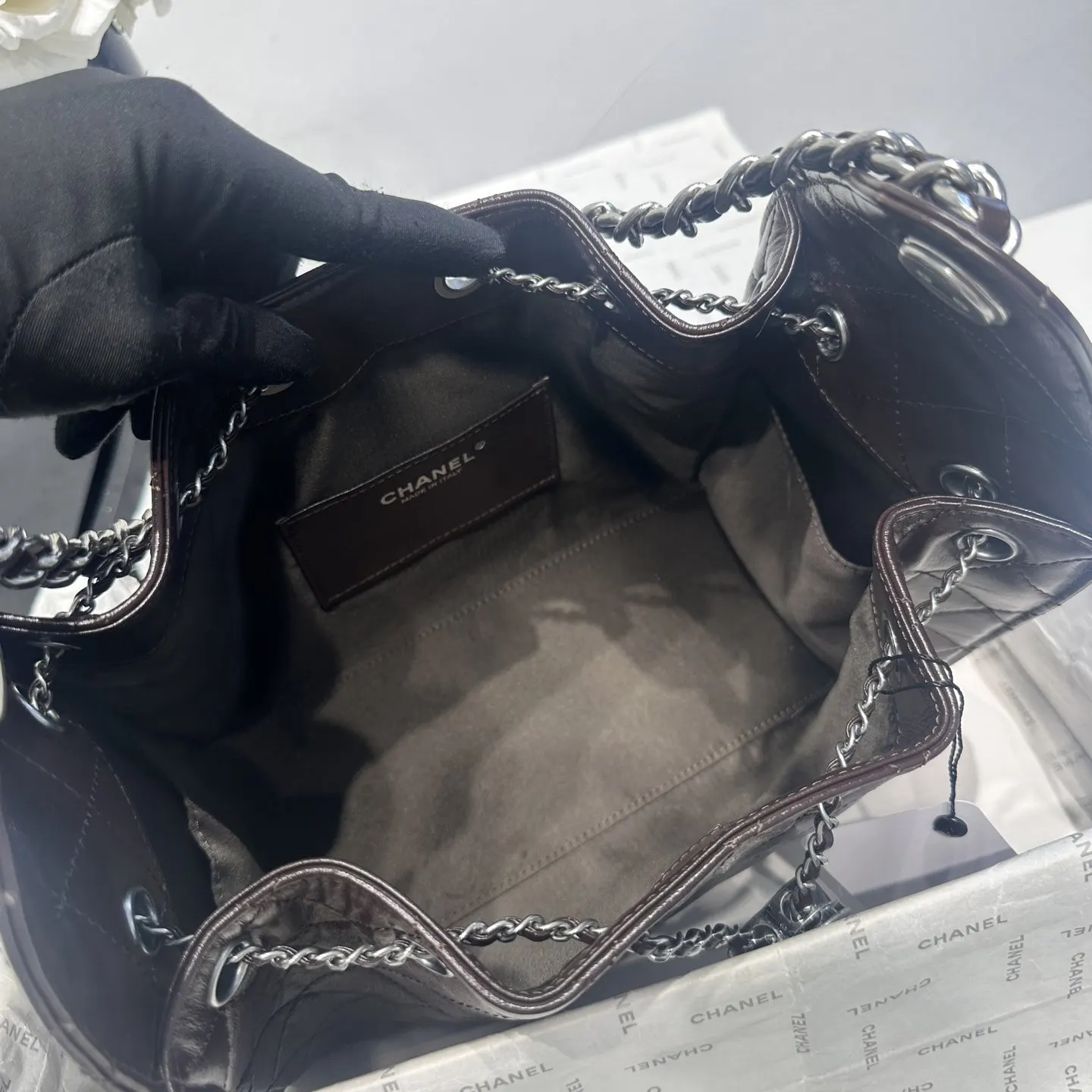 White Hobo Shoulder Bag Vintage Leather