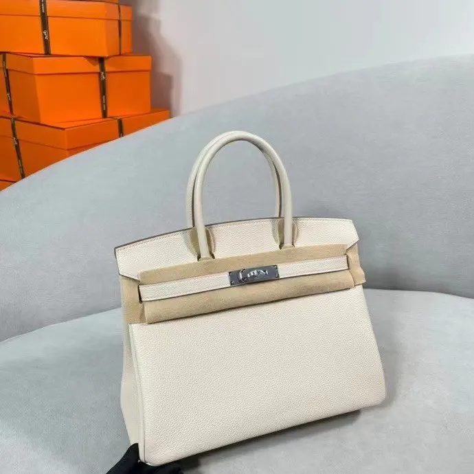 Hermes Birkin 奶昔白 Togo牛皮 手提包 30cm 經典款