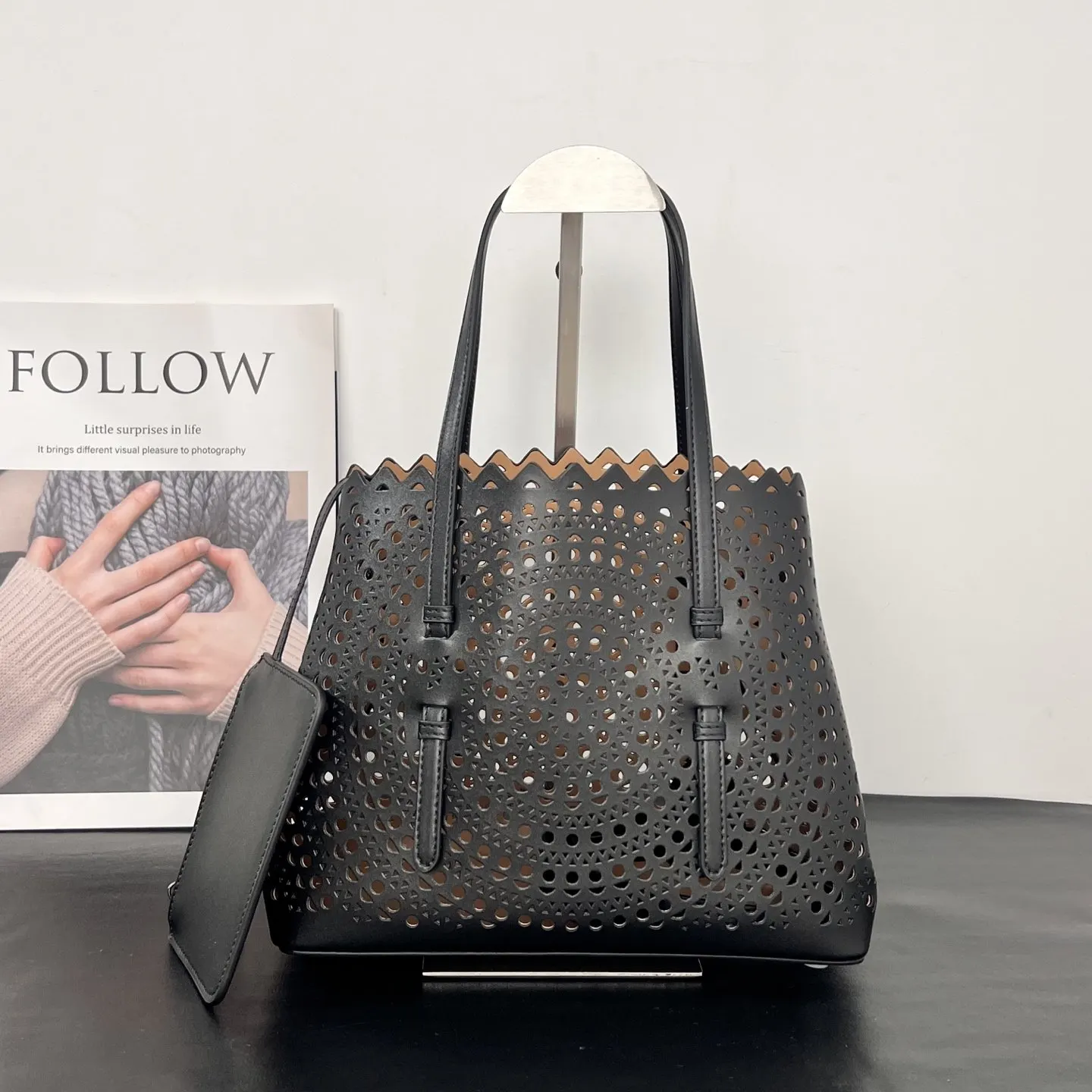 Black Tote Bag Leather