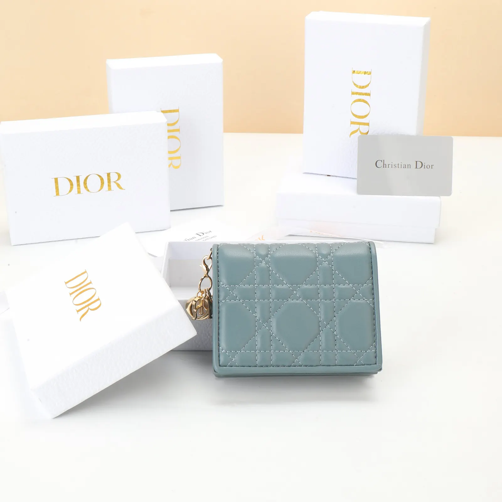 Dior 羊皮錢包 精緻配飾款