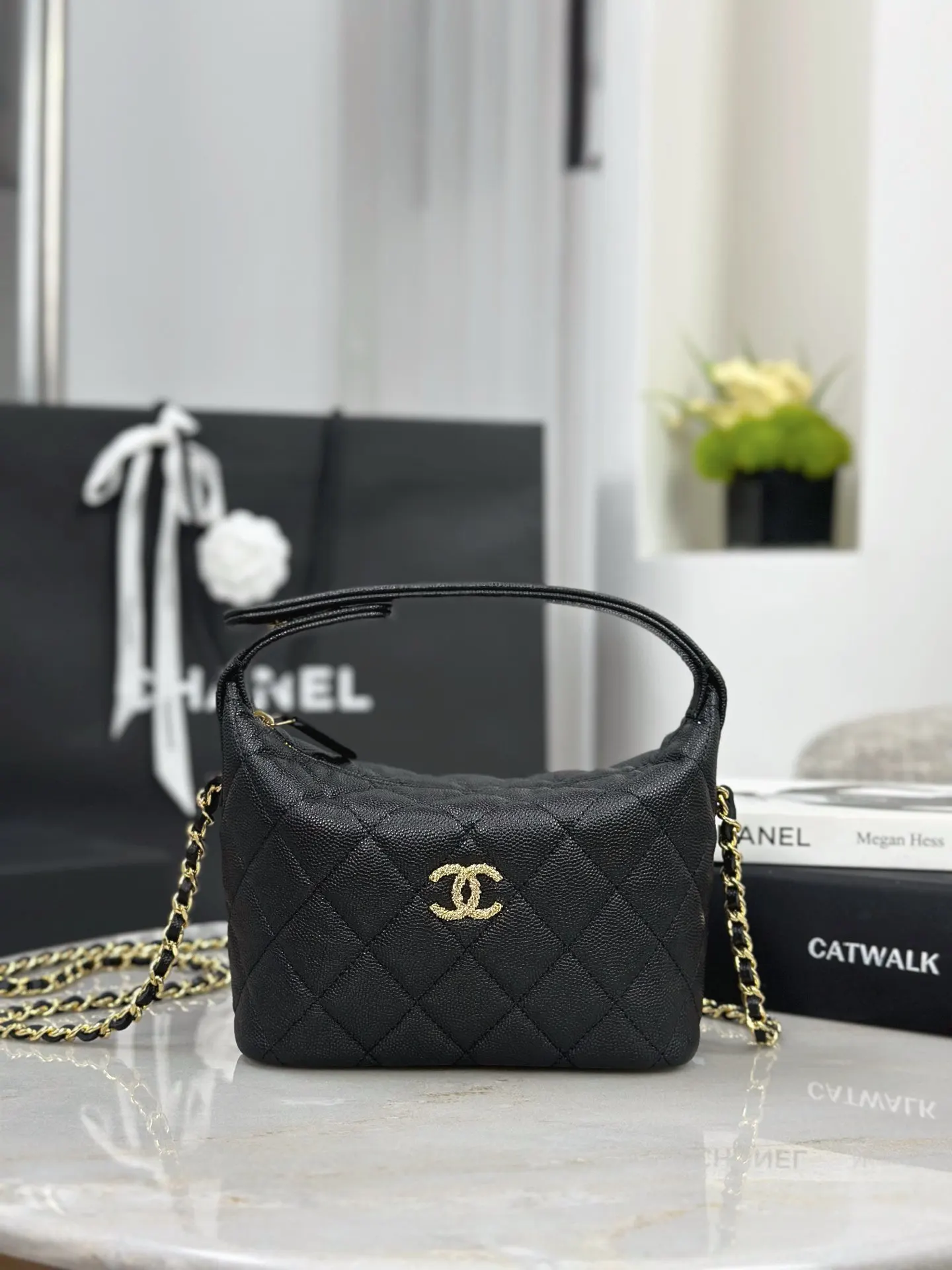 CHANEL 荔枝紋牛皮19 Bag鏈條包 單肩斜挎