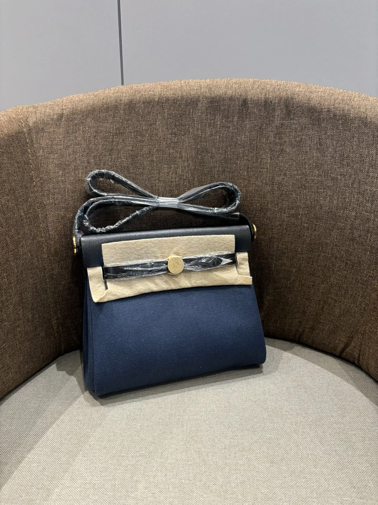 Hermes Herbag 黑色 帆布拼皮 雙肩包 轻便通勤款