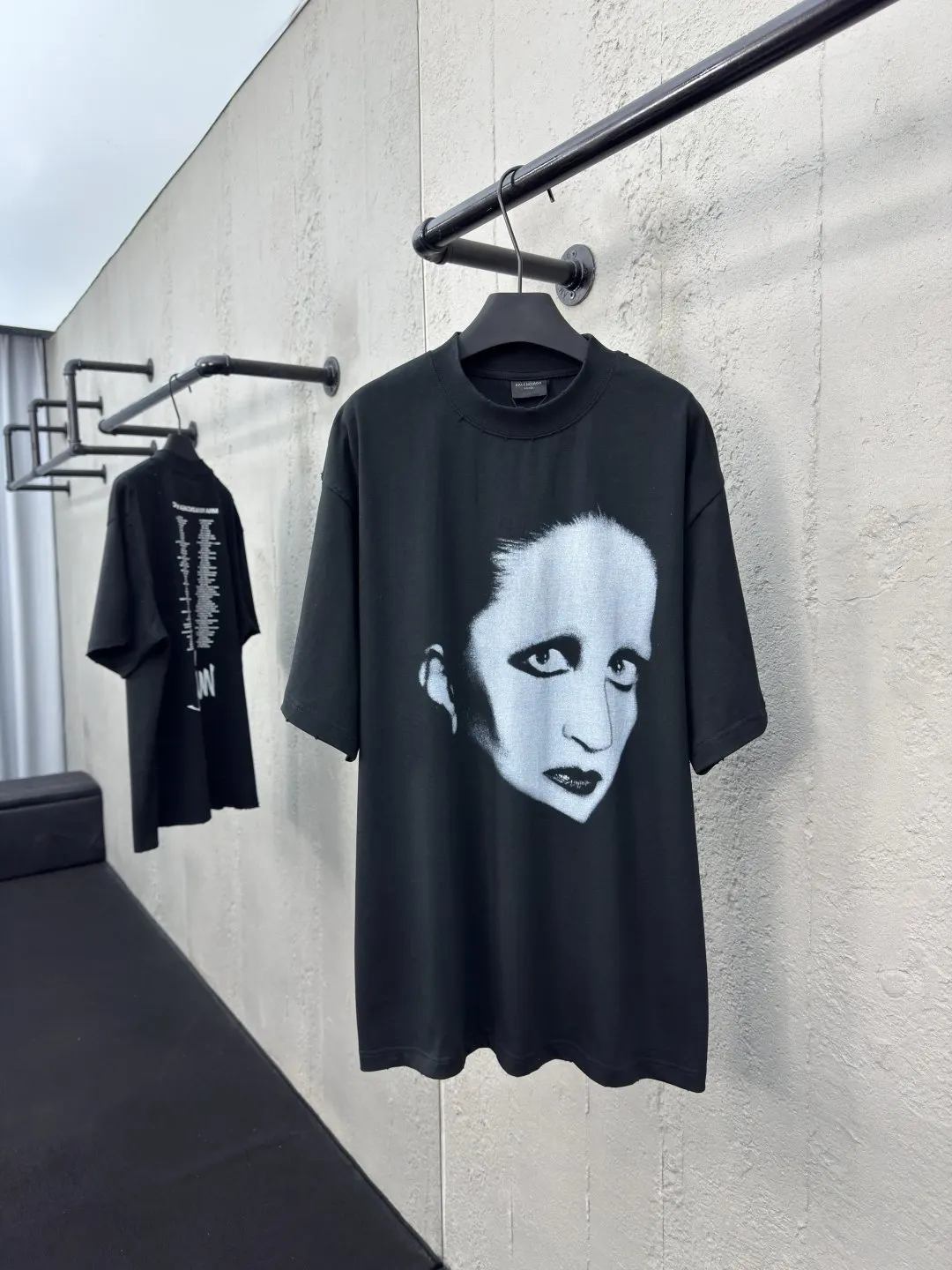 Balenciaga Black Short Sleeve T-Shirt Street Casual