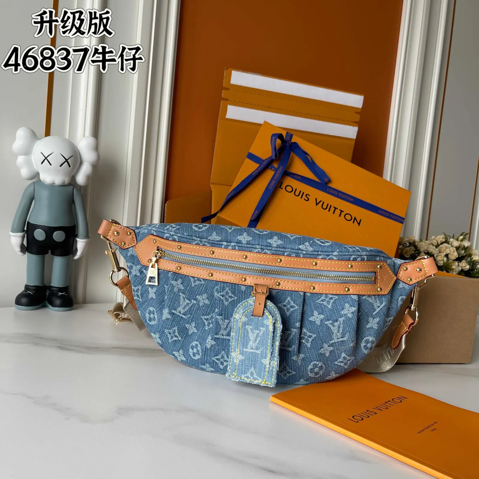 牛仔 丹宁 牛皮 腰包 休閒腰包款