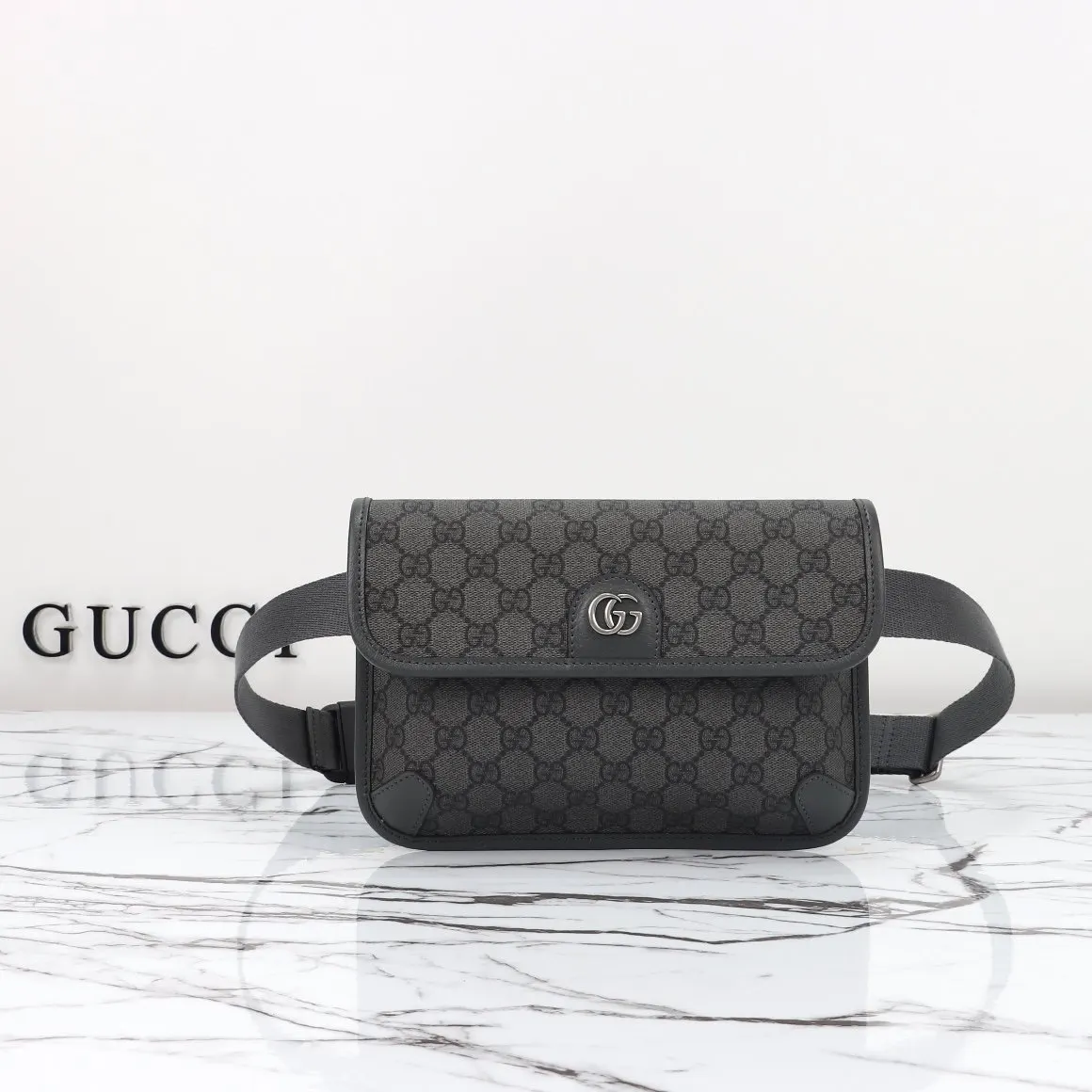 Gucci 款号 灰胶 尺寸 宽 腰包 休閒腰包款