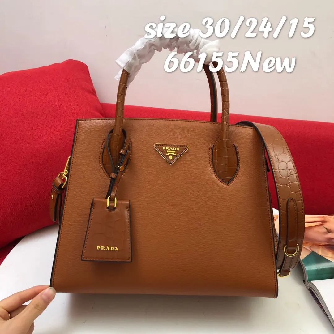 PRADA 鳄鱼皮 牛皮 手提包 日常通勤款