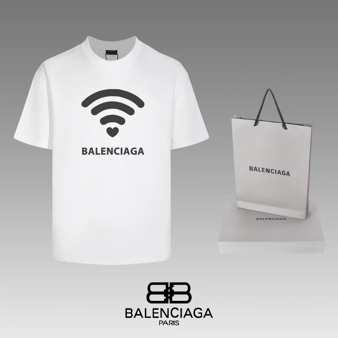Balenciaga Black Short Sleeve T-Shirt Loose Casual