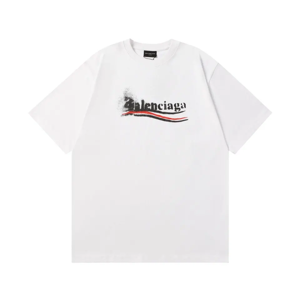 Balenciaga Black Short Sleeve T-Shirt Loose Casual
