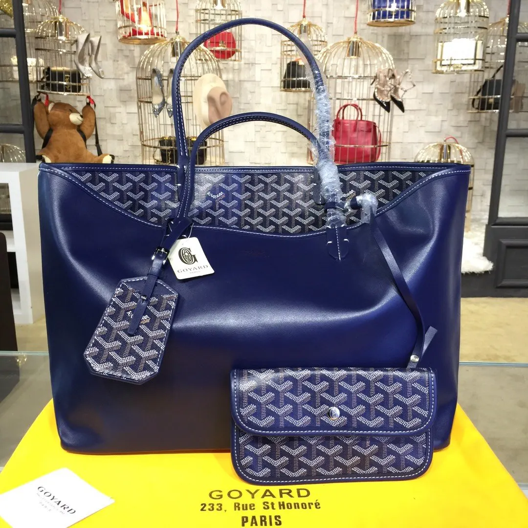 Goyard 戈雅 双面可用 充满法式优雅 订制Y字母涂鸦料 皮轻 托特包 大容量托特款