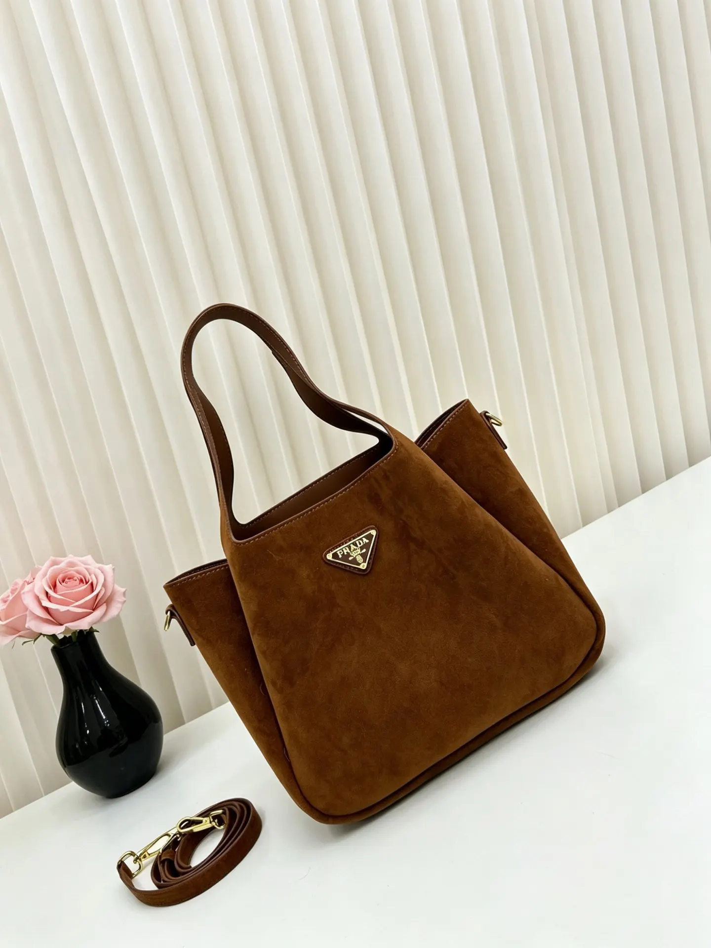 PRADA 皮革 三角标 托特包 通勤百搭款