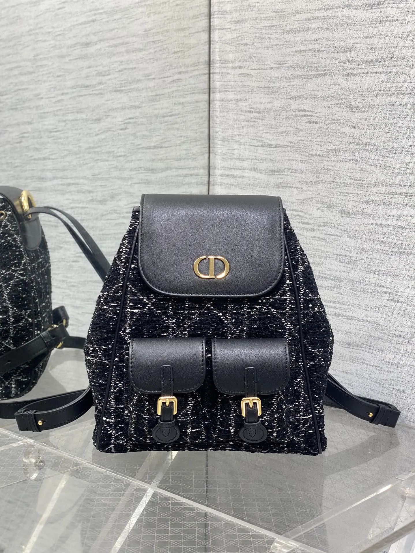 Dior Caro 金色 羊皮 雙肩包 实用雙肩款