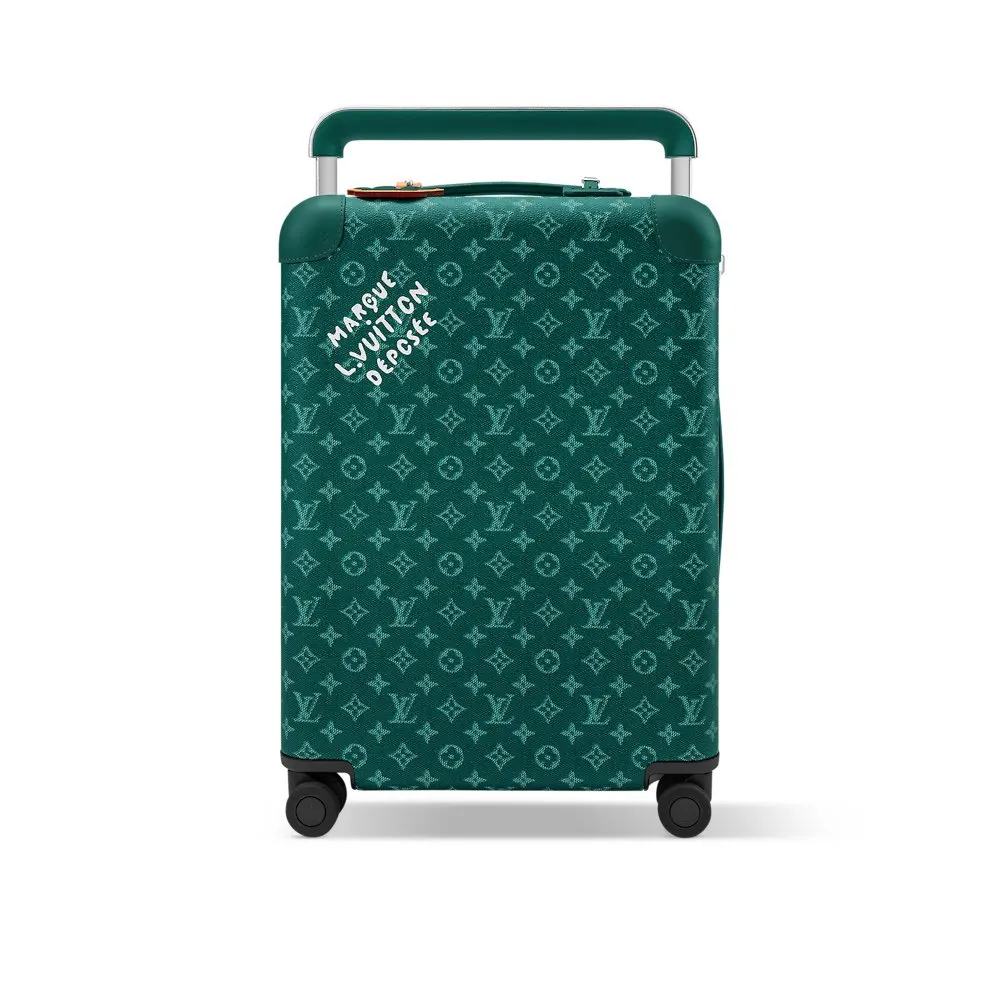 LV Horizon 綠色棋盤格行李箱 旅行款