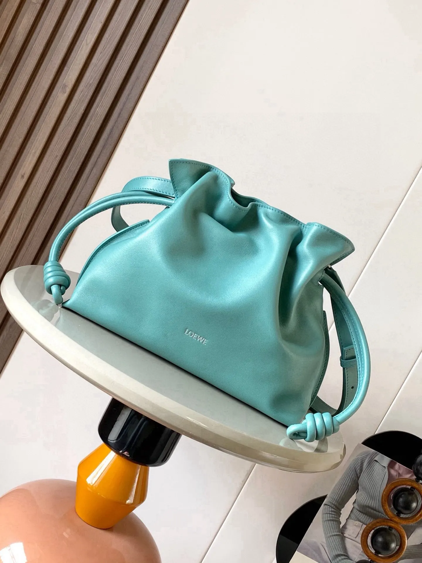 Loewe 藍色 小牛皮 托特包 大容量托特款
