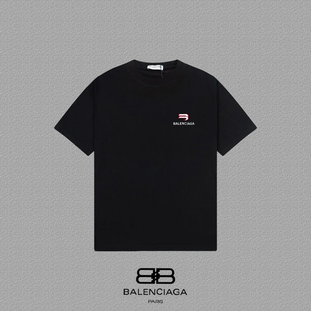 Balenciaga 黑色 Logo 短袖T恤 街頭休閒款