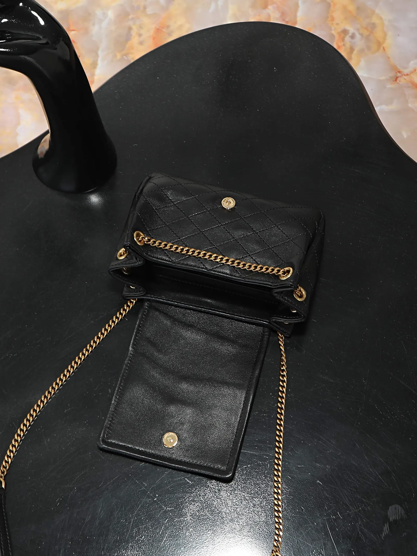 Gold Hobo Shoulder Bag Vintage