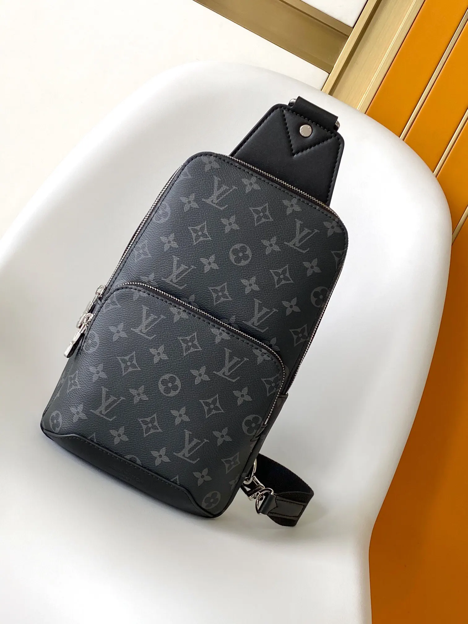 Black Monogram Belt Bag Casual Canvas