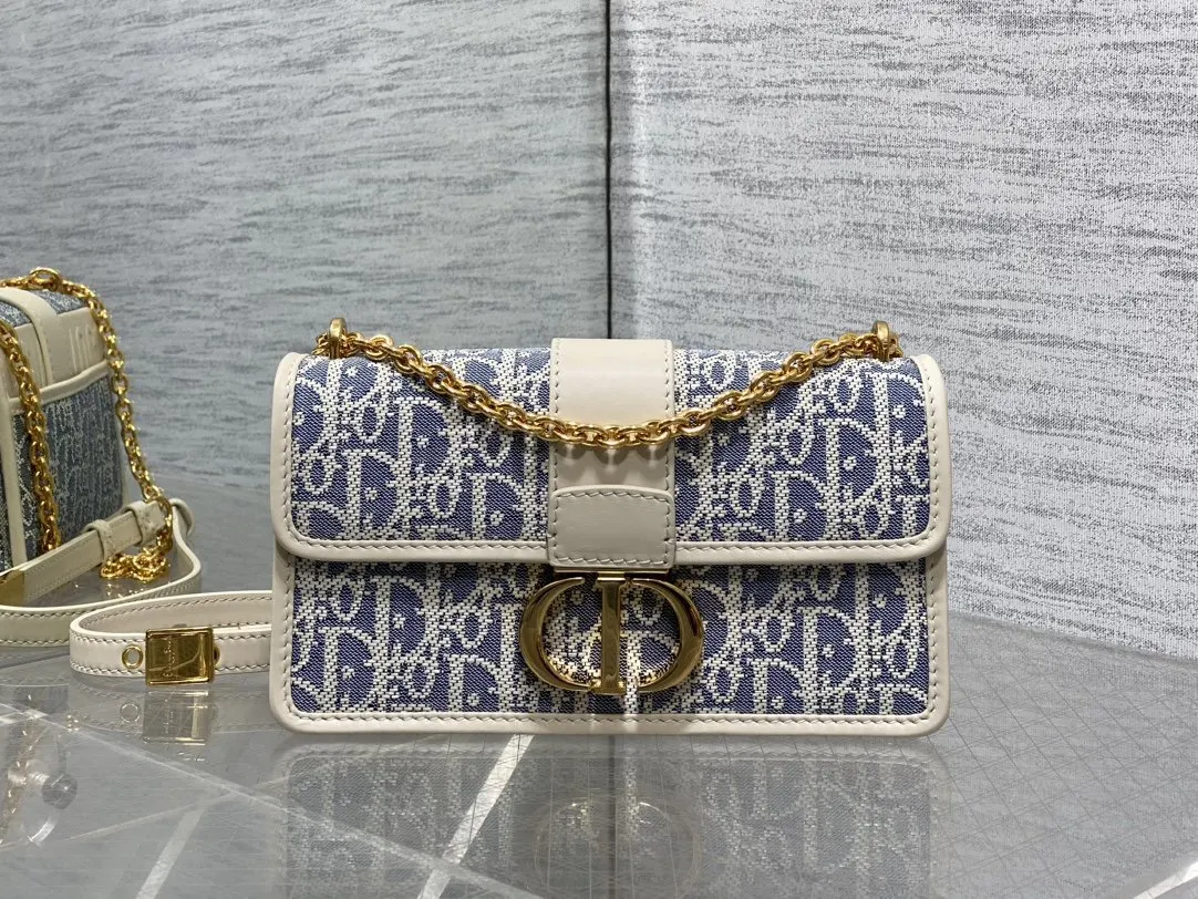 Dior 白色小牛皮鏈條包 手提斜挎款