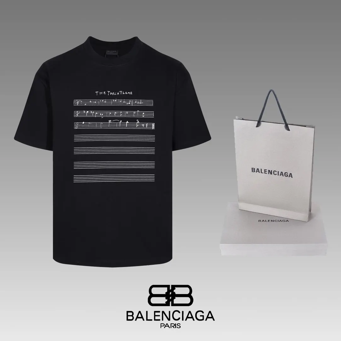 Balenciaga 黑色 短袖T恤 宽松休閒款