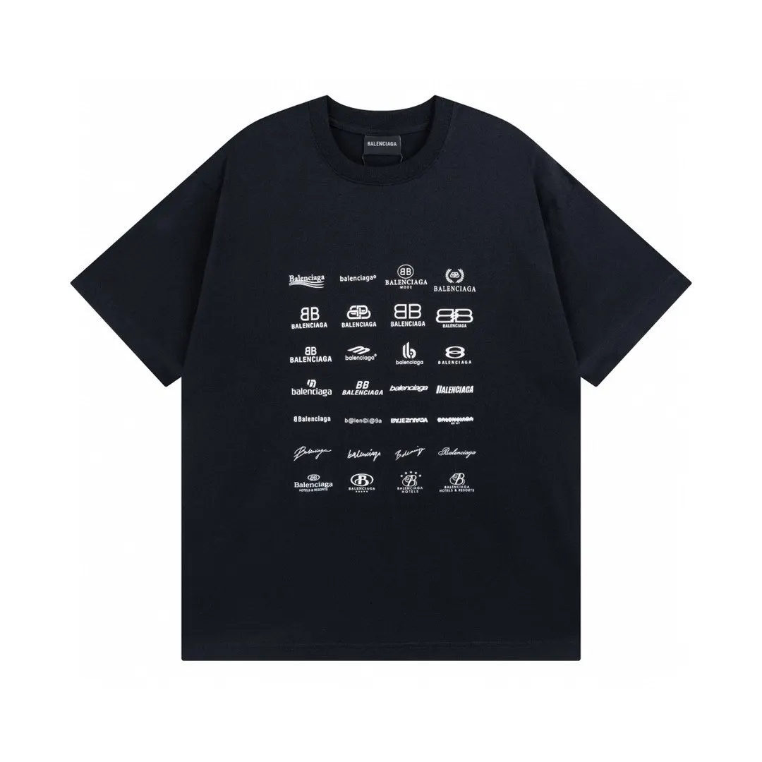 Balenciaga Black Short Sleeve T-Shirt Loose Casual