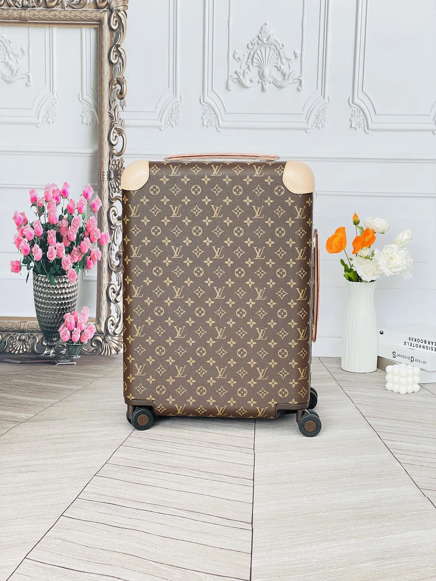 LV 老花 帆布 行李箱 旅行拉杆款 輕便出行款