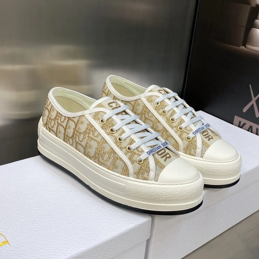 Dior 厚底 拼色 運動鞋 休閒百搭款