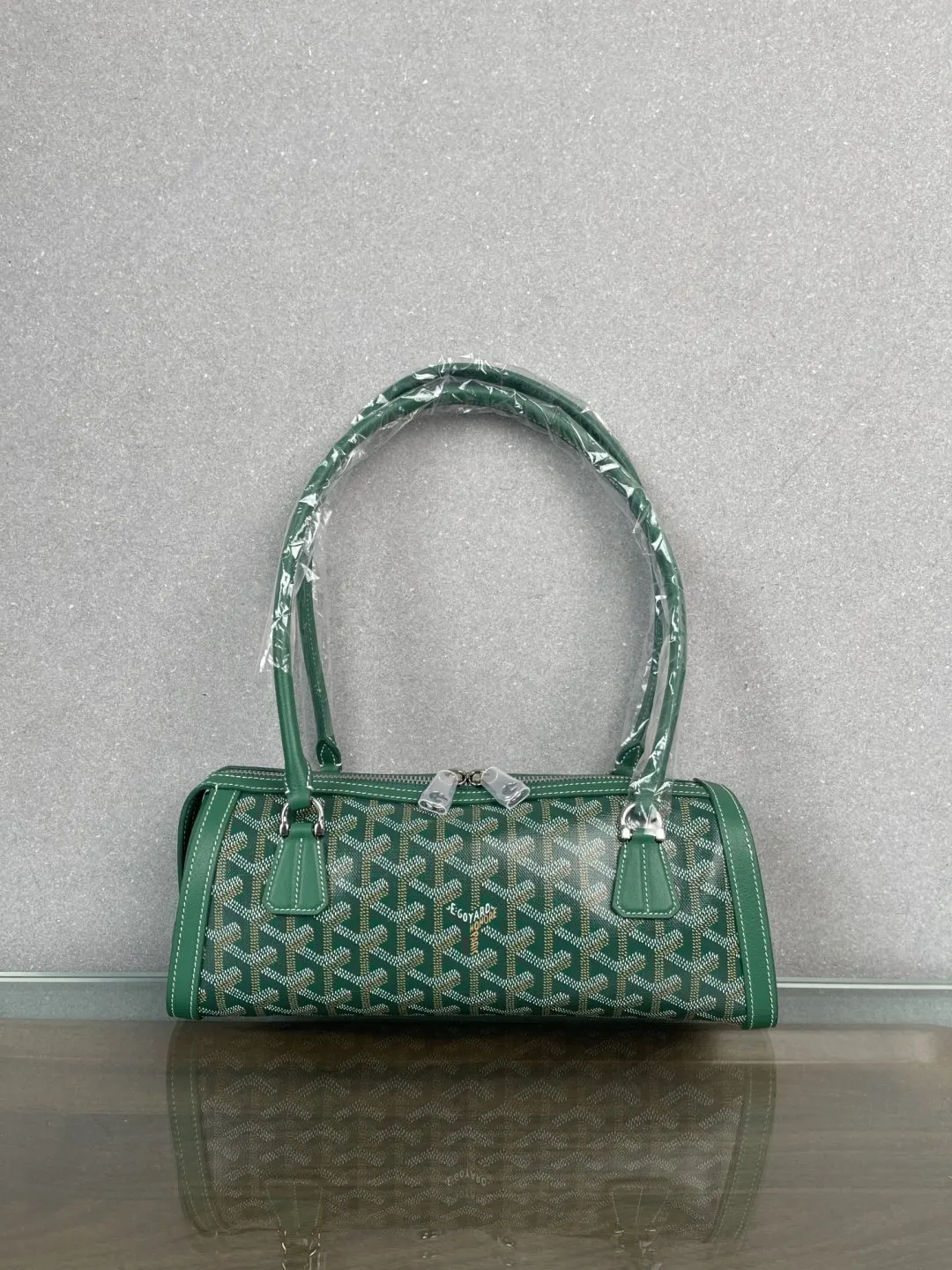 Goyard 藍色 小牛皮 腋下包 復古腋下背款