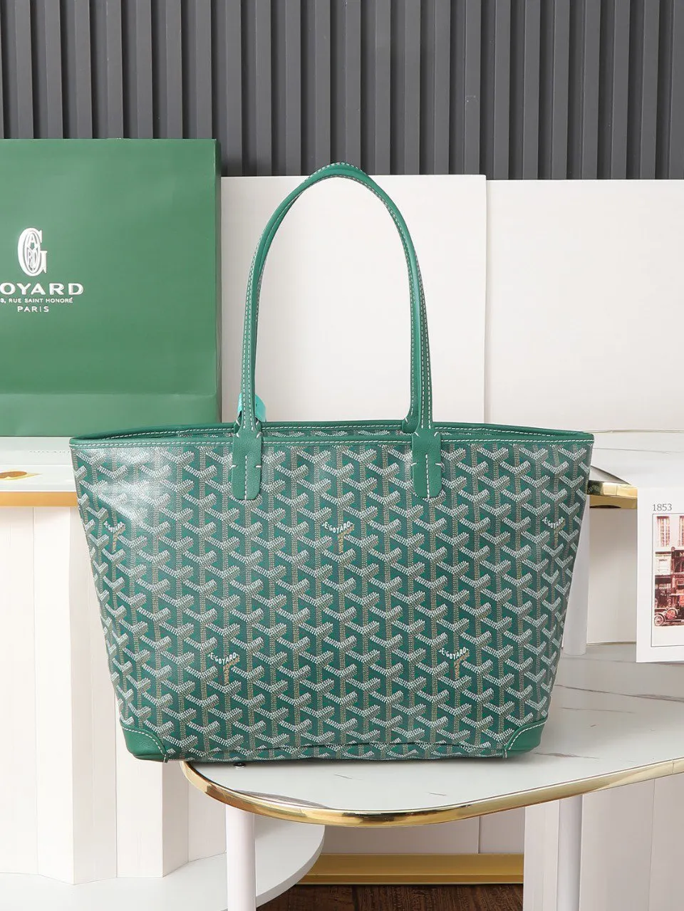 Goyard 绿色 皮革 托特包 大容量托特款