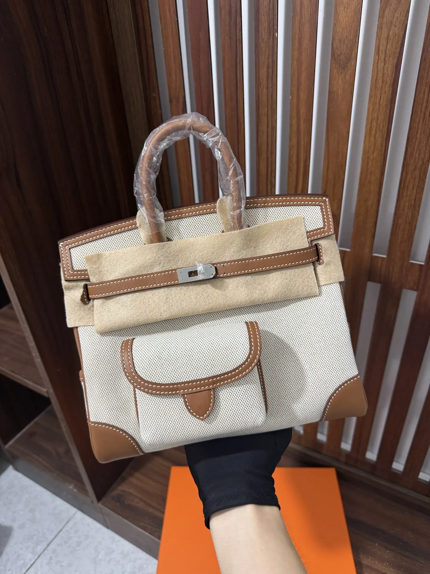 Hermes Birkin 棕色 帆布 手提包 精選款