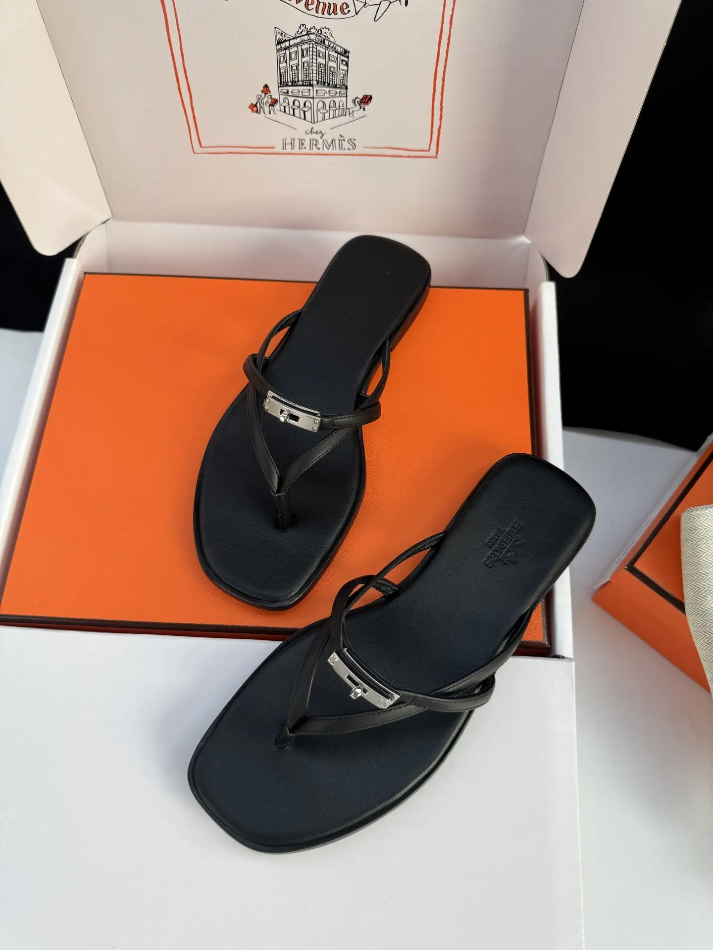 Hermes 羊皮 拖鞋 舒適百搭款