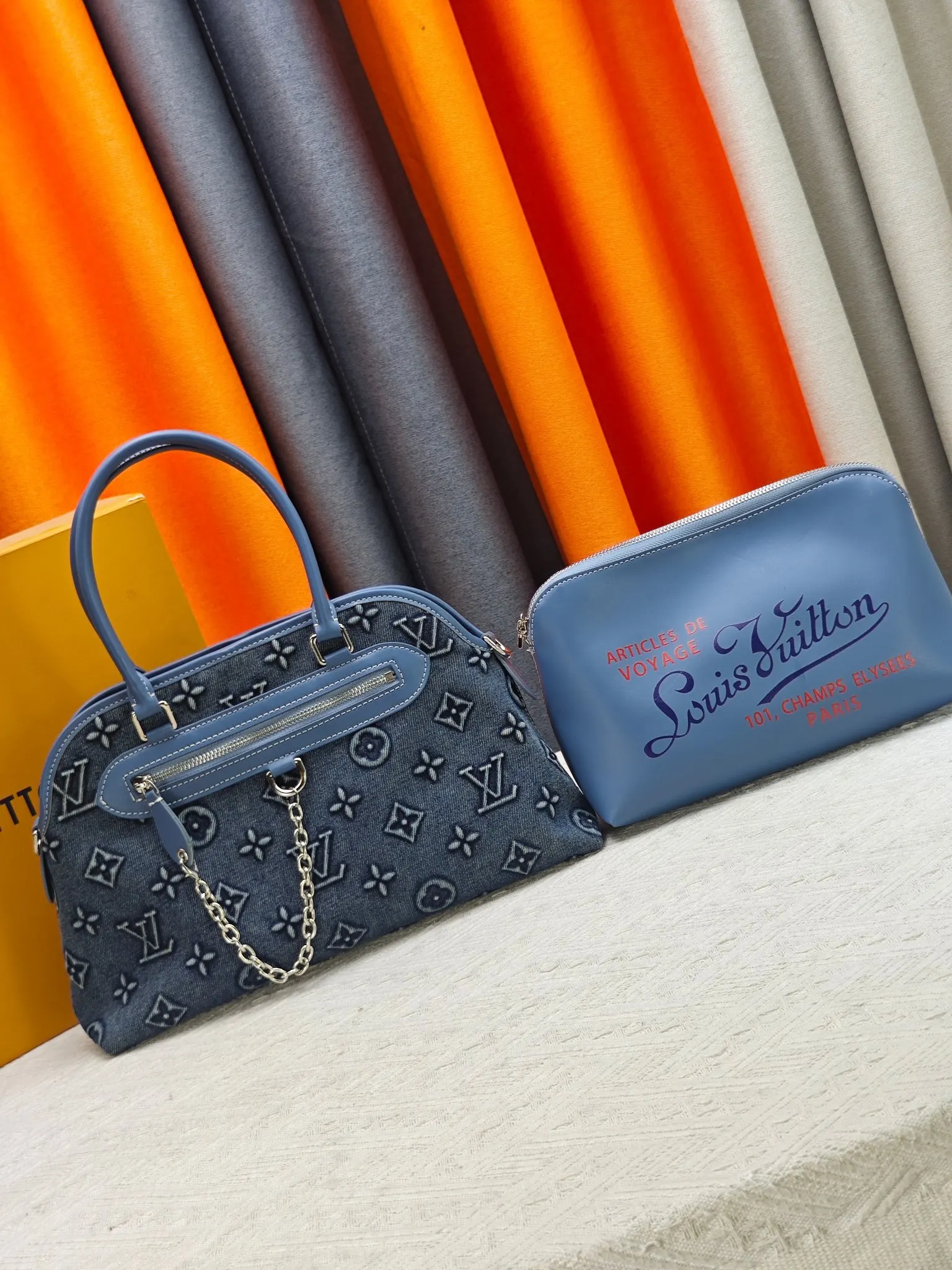 Louis Vuitton Monogram Chain Bag Leather