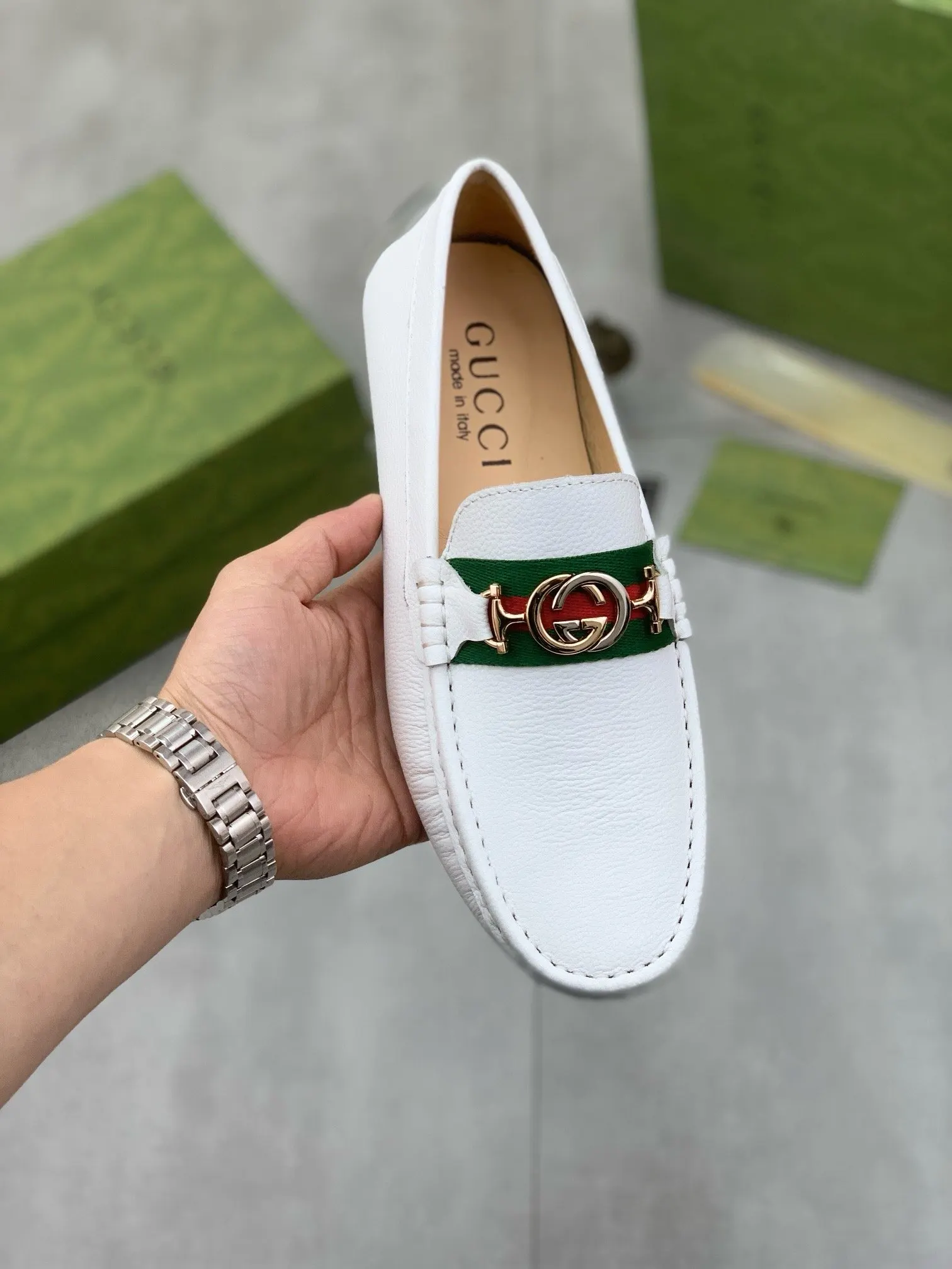 Gucci Horsebit buckle loafers, casual commuter 2