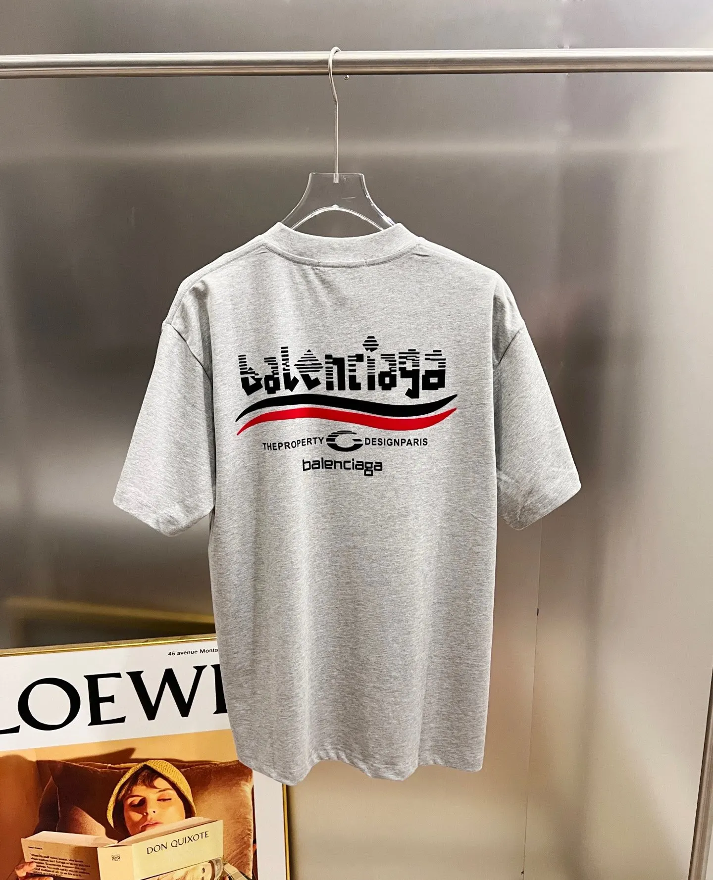 Balenciaga Cotton Logo Short Sleeve T-Shirt Loose Casual