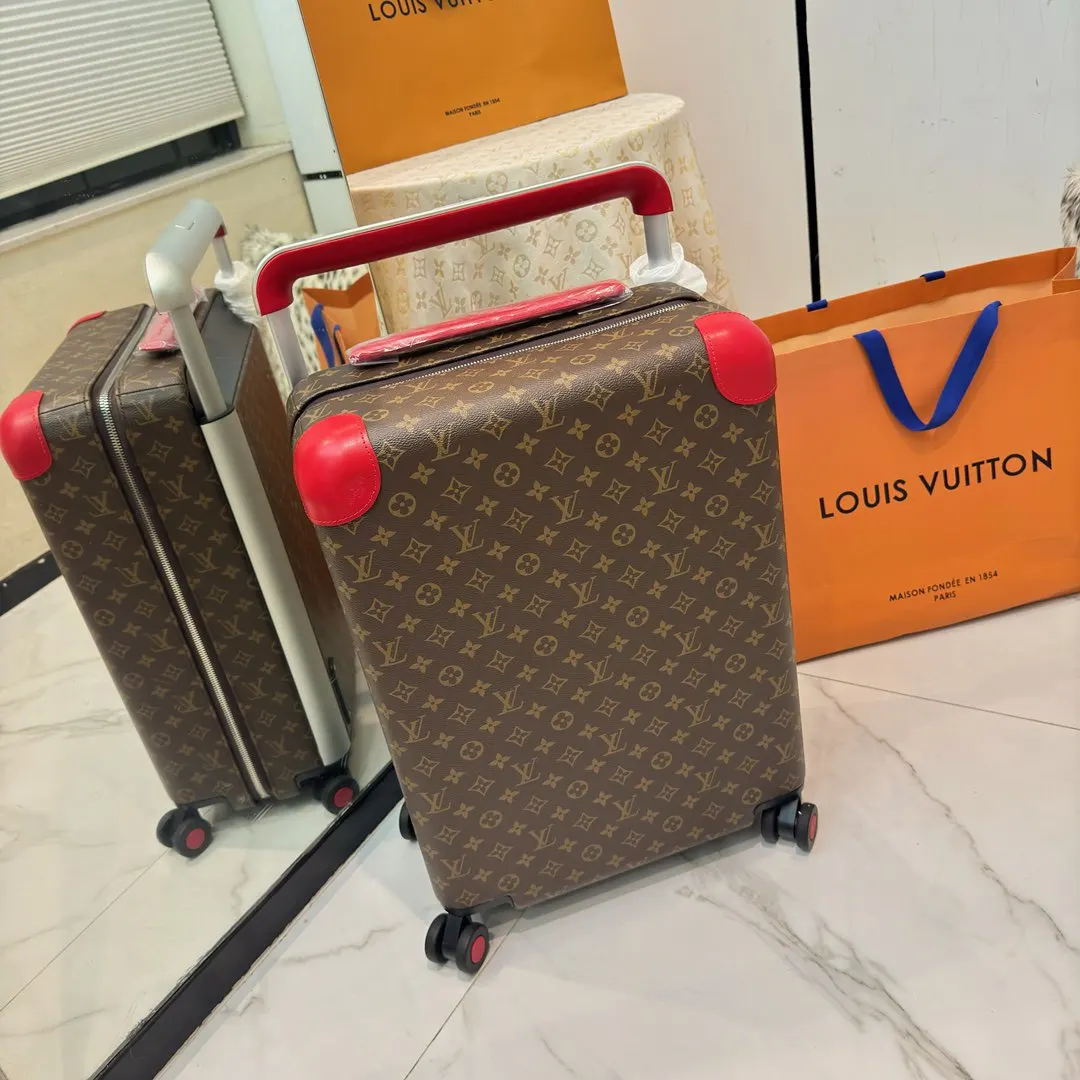 LV Horizon 棕紅配色拉桿箱 旅行出行款