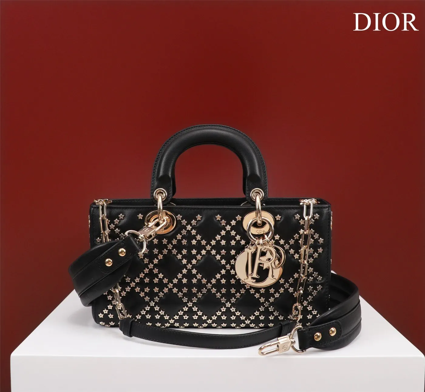 Dior 羊皮 进口 羊皮 纯手工戴妃包横版 手提包 通勤手提款