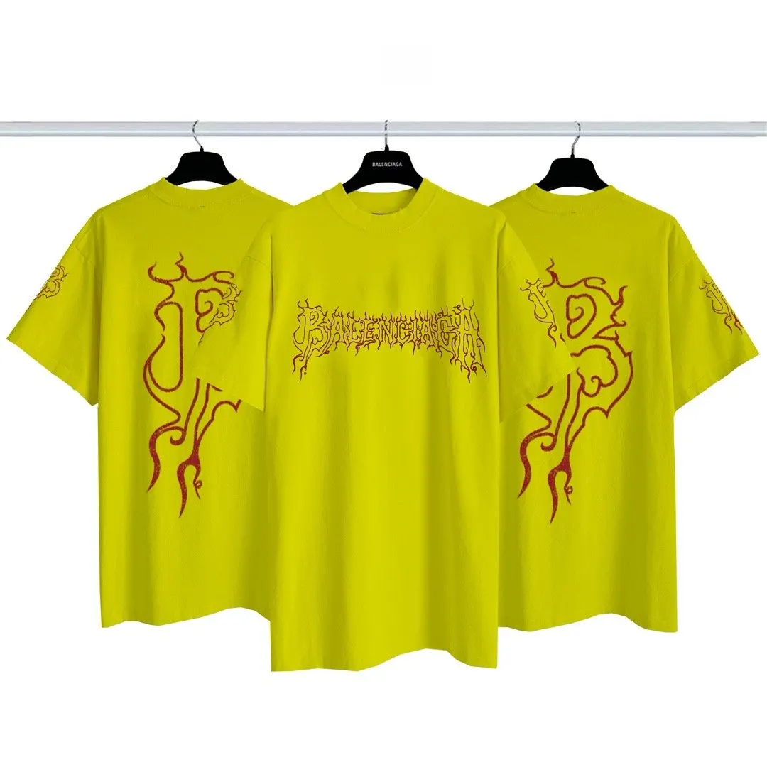 Balenciaga Logo Letter Short Sleeve T-Shirt Street Casual