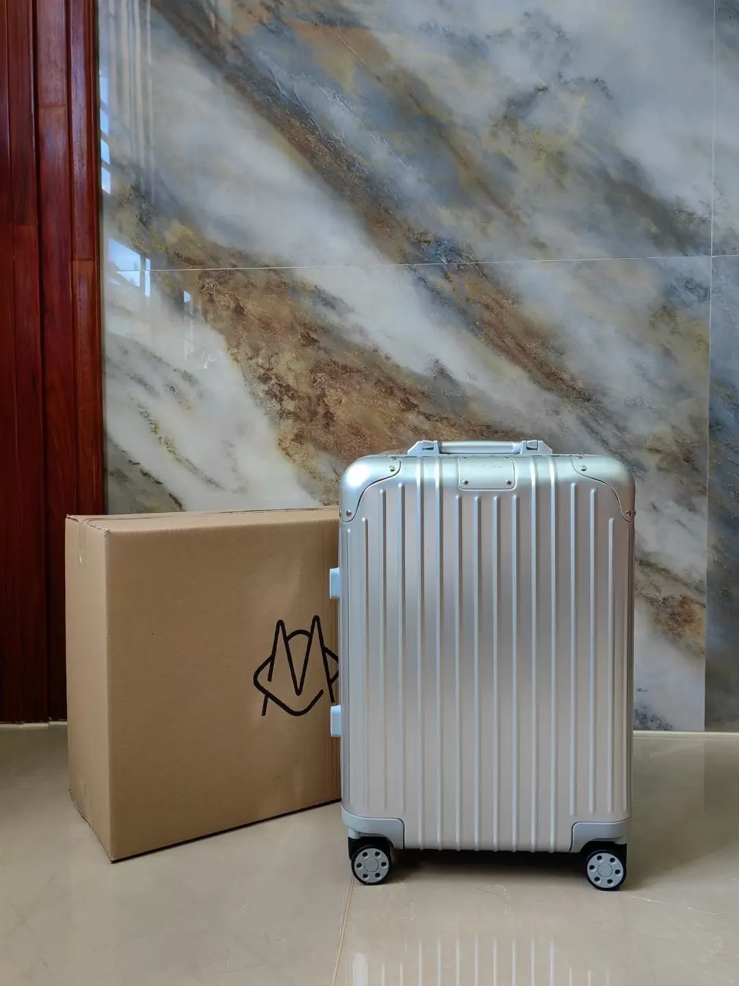 Rimowa Black Gray Suitcase Travel Lightweight