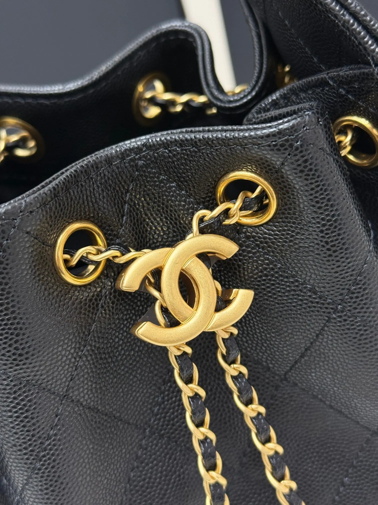 Gold Hobo Shoulder Bag Vintage Leather