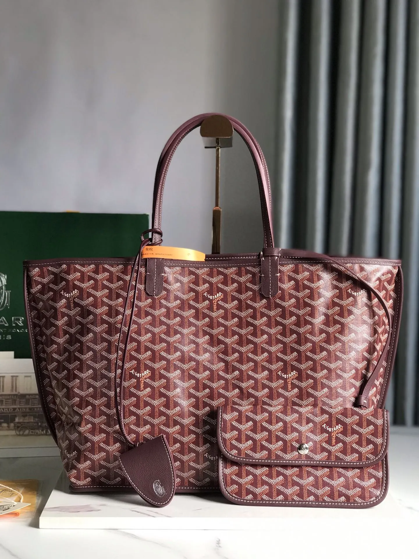 Goyard 白色 深藍 小牛皮 托特包 大容量托特款