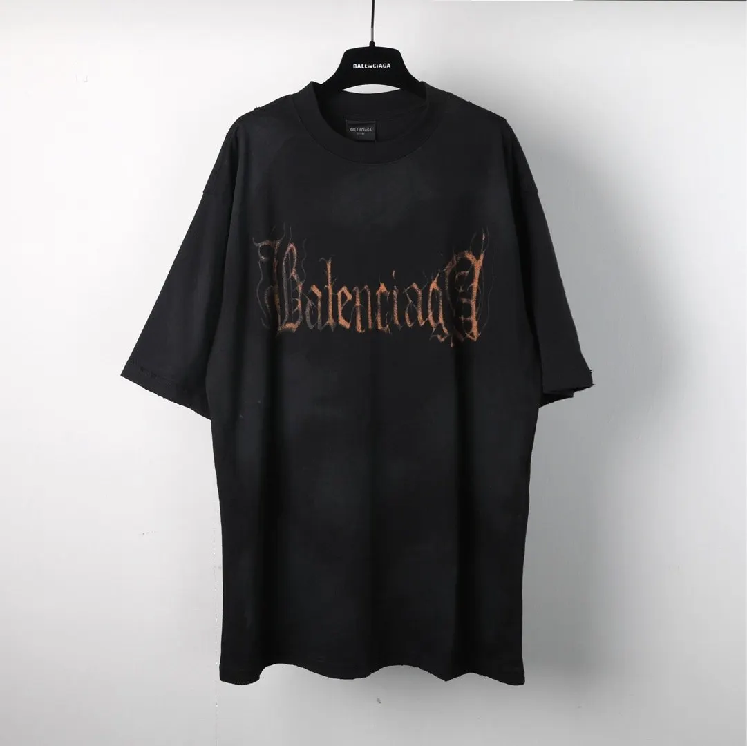 Balenciaga Logo Short Sleeve T-Shirt Street Casual