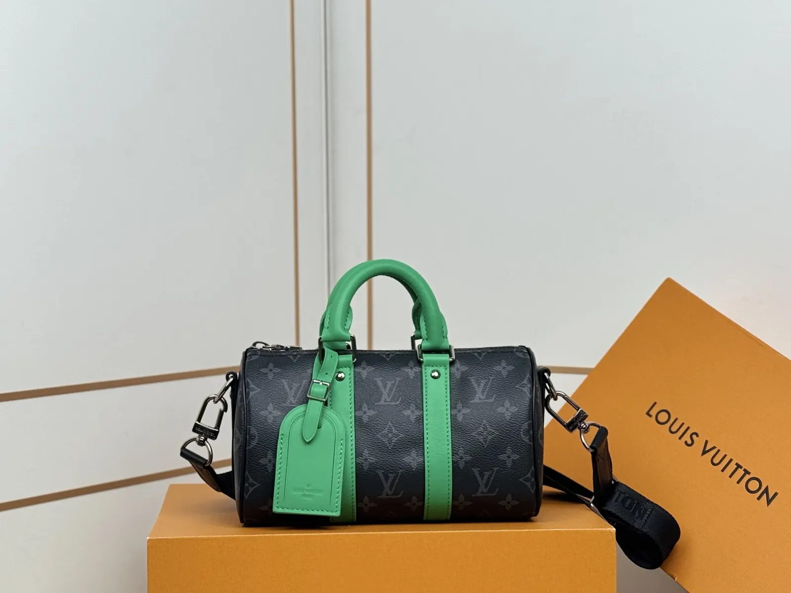 Keepall 綠色 帆布 旅行袋 大容量旅行款