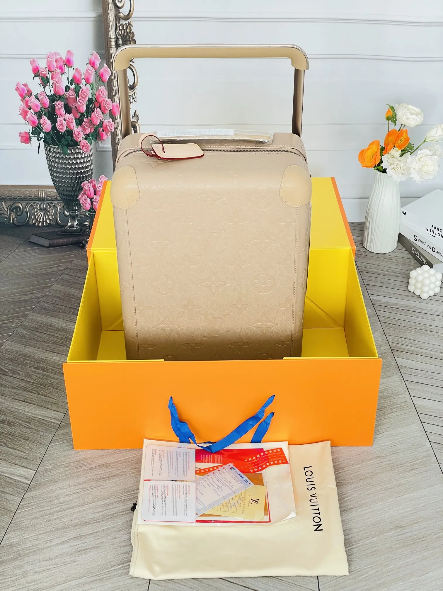 LV 老花 帆布 行李箱 旅行拉杆款 輕便出行款