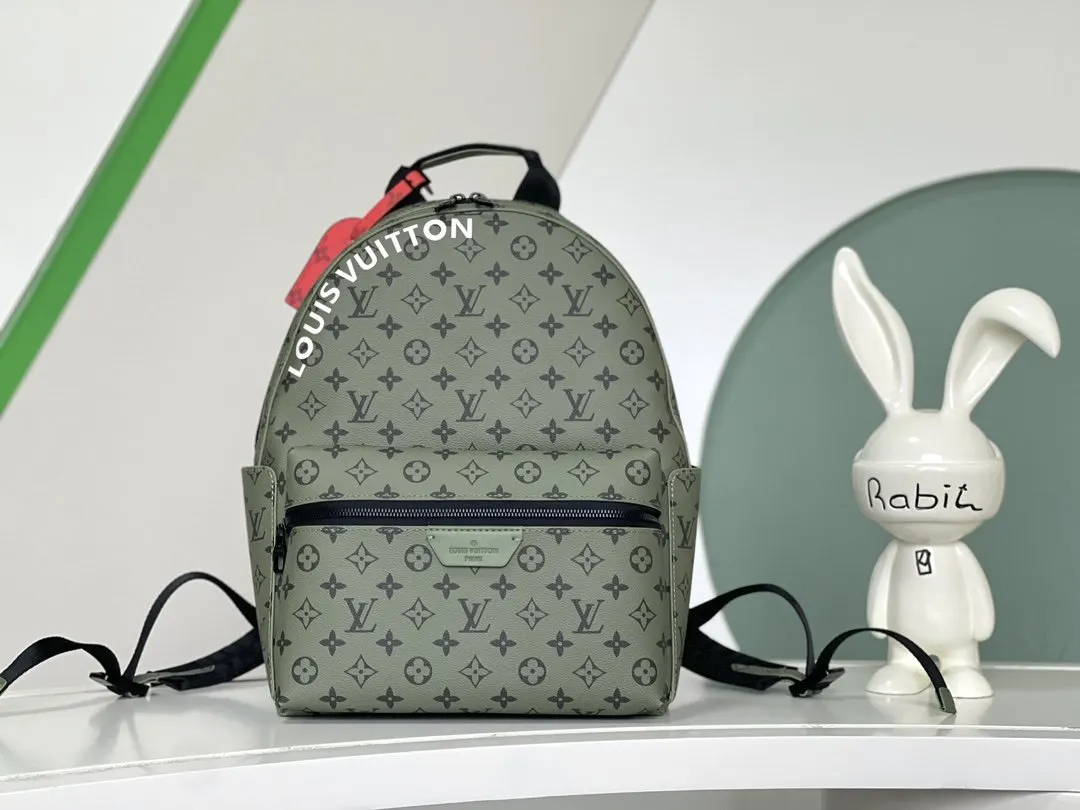 LV 綠色 帆布 雙肩包 实用雙肩款