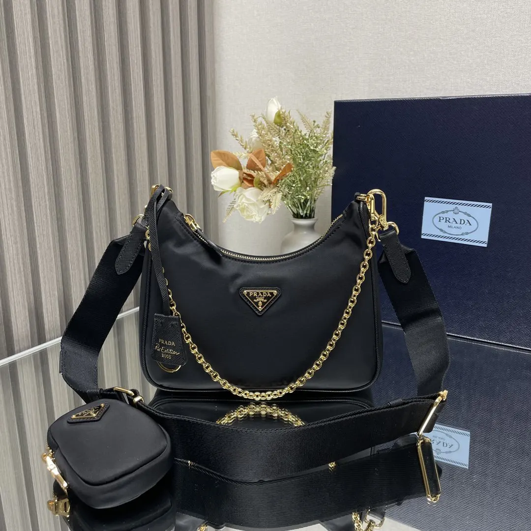 Prada Hobo 金色 腋下包 復古腋下背款