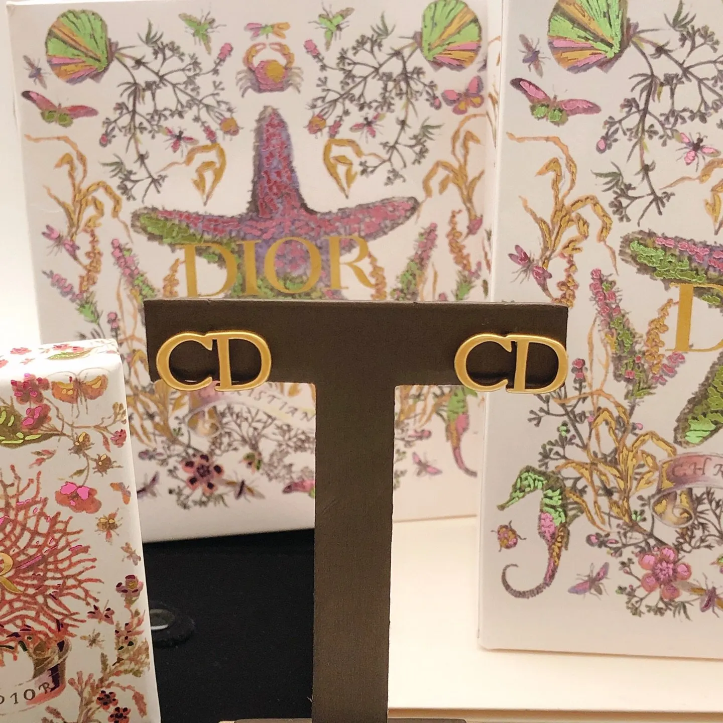 Dior CD金色发夹 禮盒套裝款