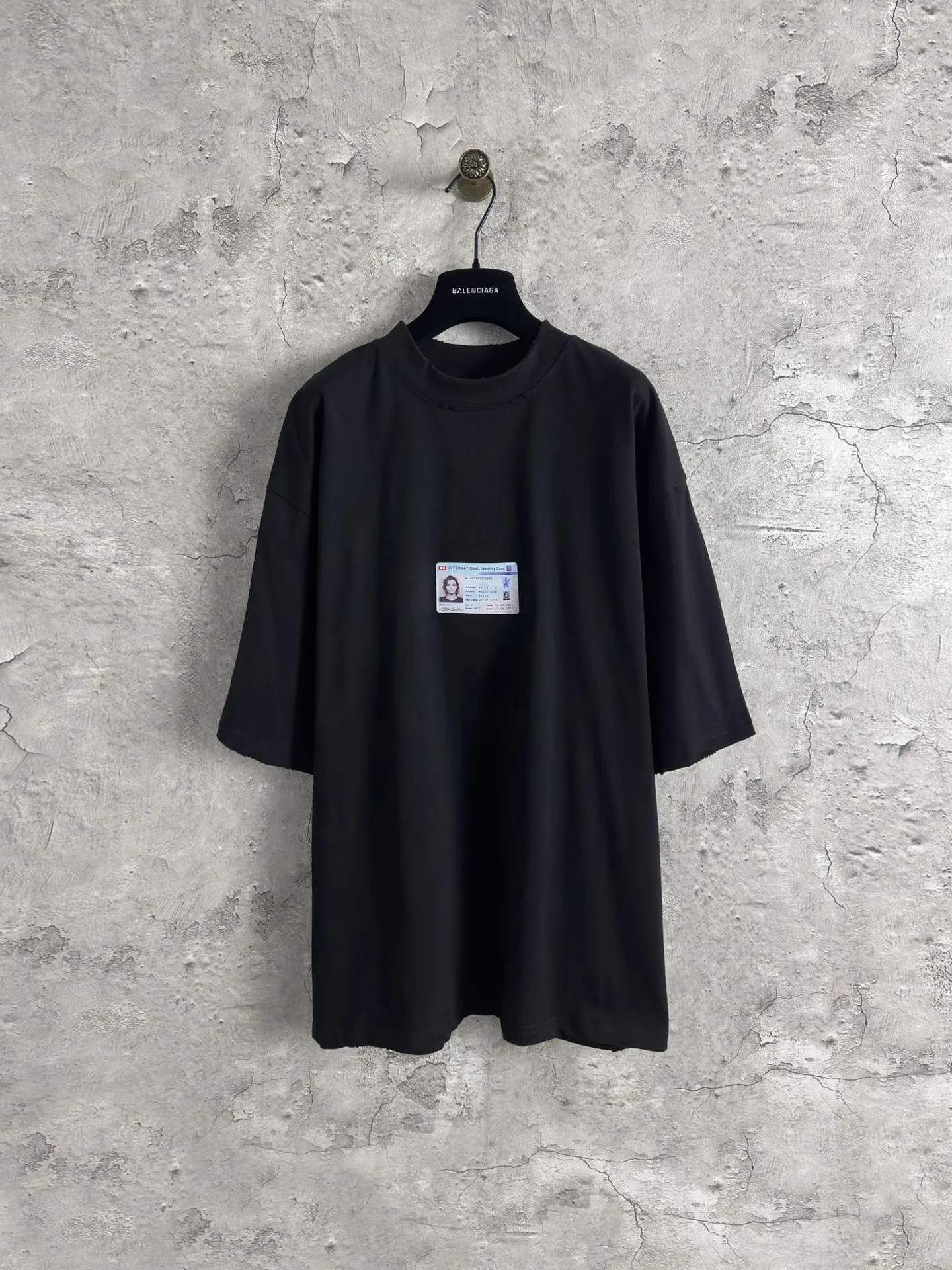 Balenciaga Black Short Sleeve T-Shirt Street Casual Style