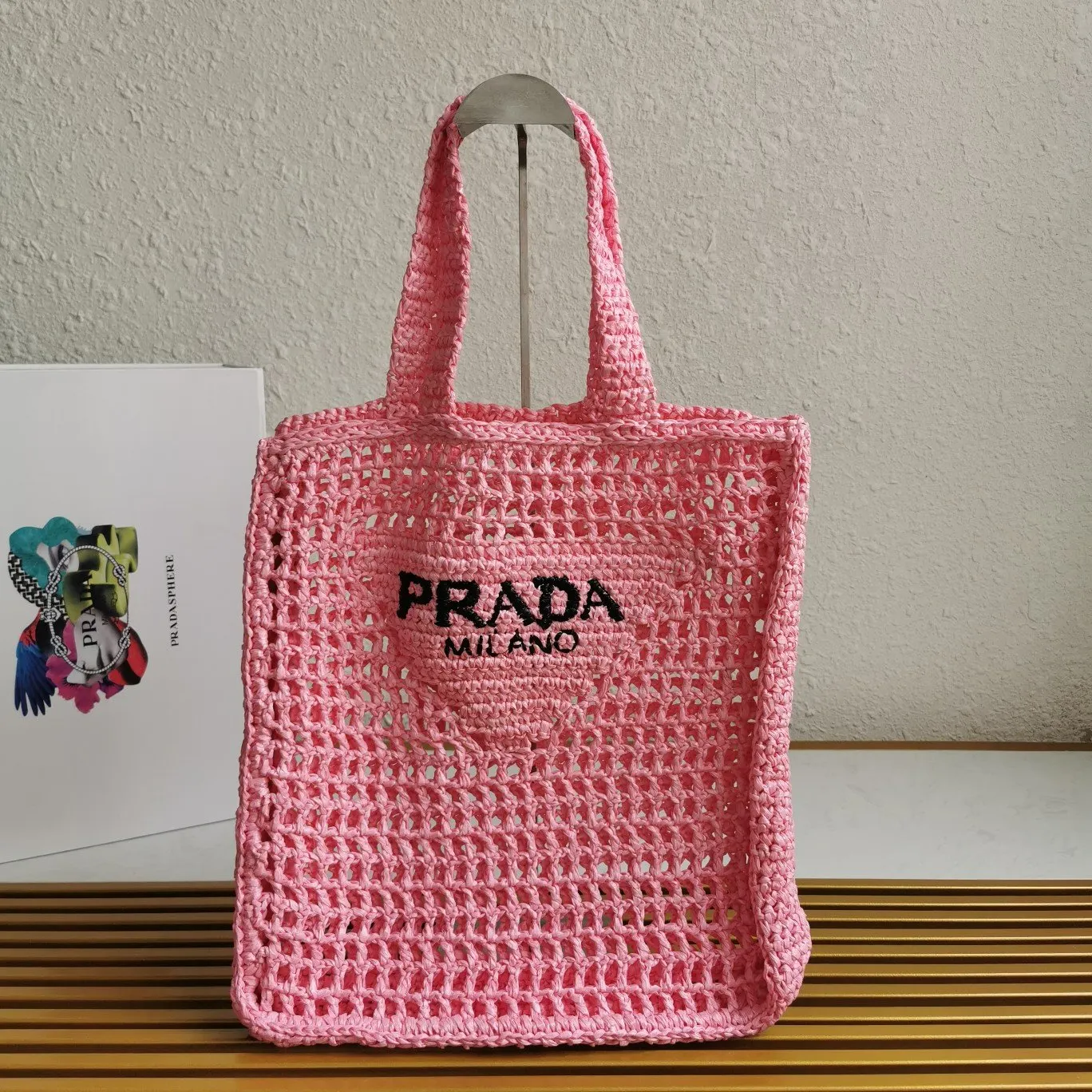 PRADA 1BG393 三角标 刺繡 托特包 通勤百搭款
