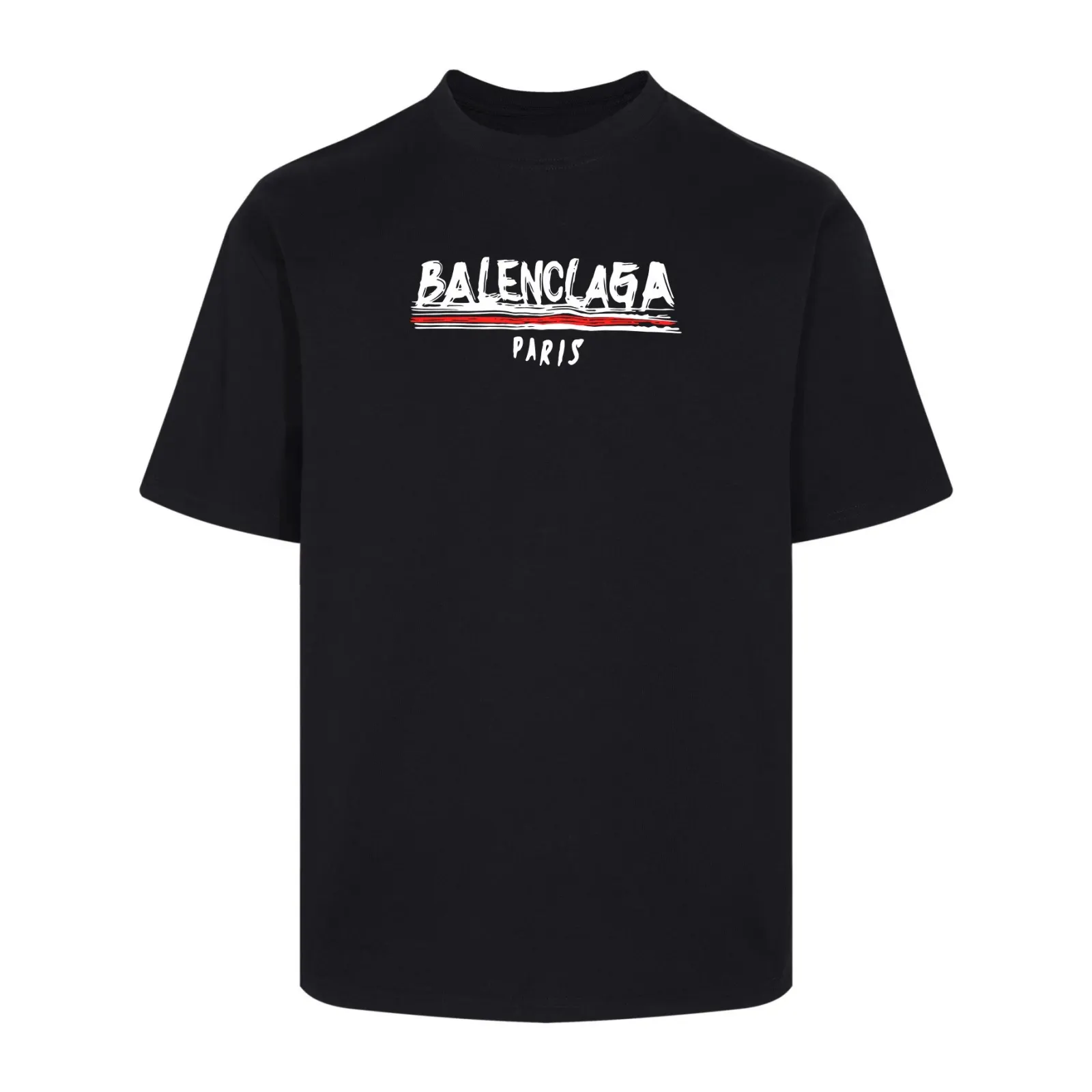 Balenciaga Black Short Sleeve T-Shirt Loose Casual