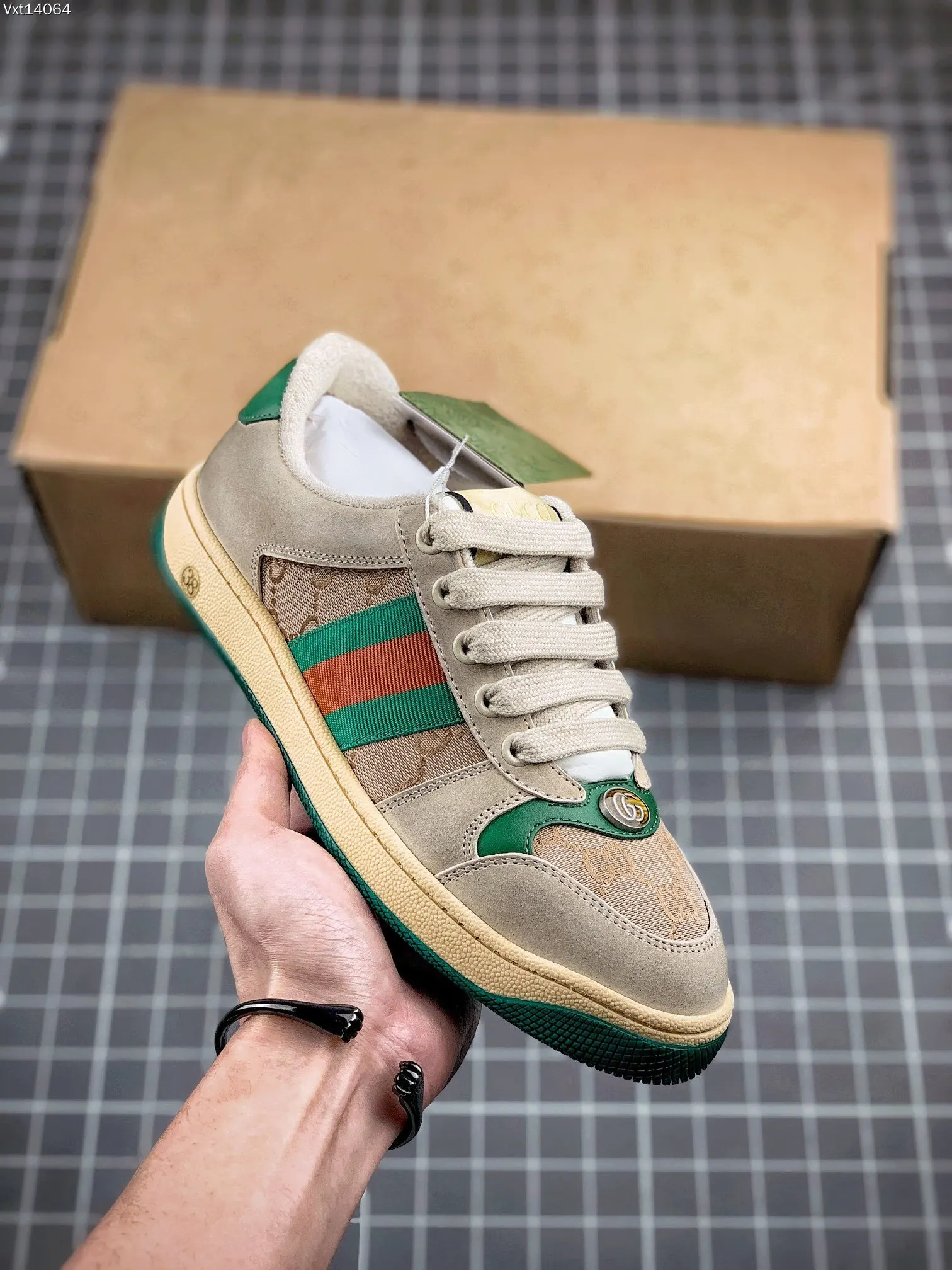 Gucci Logo休閒運動鞋 百搭款 綠色